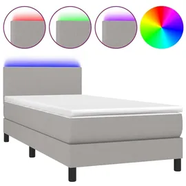 vidaXL Boxspringbett 100 x 200 cm Hellgrau