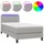 vidaXL Boxspringbett 100 x 200 cm Hellgrau