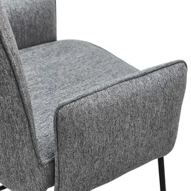 Svita ALBA 2er Set Esszimmerstühle Armlehnstuhl Polsterstuhl Stoffbezug Grau