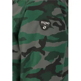 ZigZag Schneeoverall "Tower", Kinder, Gr. 116, EURO-Größen, grau (dunkelgrün, grau), 100% Polyester, lang, Overalls, mit wasser- und winddichter TPU-Membran