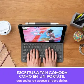 Logitech Slim Folio für iPad 7-9 Gen grafit Spanish QWERTY