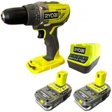 RYOBI R18DD3-215 Akku Bohrschrauber 18 V 13 mm 50 Nm + 2x Akku 1,5 Ah + Ladegerät