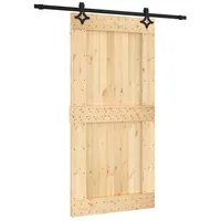 vidaXL Schiebetür rechts 100 x 210 cm Braun/Schwarz