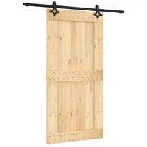 vidaXL Schiebetür rechts 100 x 210 cm Braun/Schwarz