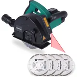 Vonroc - Mauernutfräse Mit Laser - 1700w - 150mm - Inklusive 6 Diamantscheiben, Staubsaugeradapter Und Aufbewahrungsbeutel