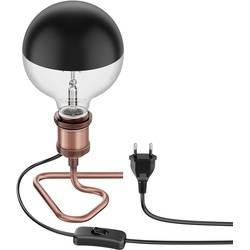 ledscom.de Tischlampe RETRA, Schalter, bronze + LED Lampe 660lm warmweiß