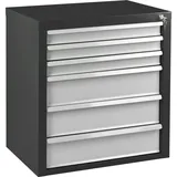 Proregal Schubladenschrank Kobra mit 6 Schubladen HxBxT 75x70x43,5cm | Anthrazitgrau/Lichtgrau