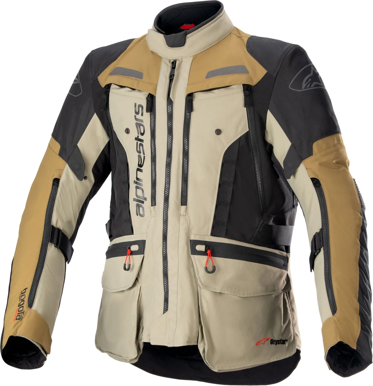 Alpinestars Bogotá Pro, veste textile Drystar - Noir/Beige/Marron Clair - M