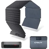 CTOLITY 54W Solar Ladegerät, Faltbar Solarpanel mit 20.5V (DC+USB C) und 12V USB A Aus, IP67 wasserdichtes Solarladegerät, geeignet für iPhone, iPad, Powerbank, Camping, Wandern, Outdoor Reisen
