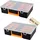 GarPet 2er Set Sortimentskasten 17 Fach mit Tragegriff Sortierkasten für Kleinteile Organizer Schrauben Sortierbox Kleinteilemagazin Sortimentsboxen