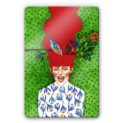 K&L Wall Art Glasbild »Glasbild«, BxH: 40 x 60 cm, Retro Hülya Vintage Frühling