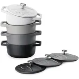 Navaris Mini Cocotte Topf-Set 4-tlg. 4 x Mini Cocotte