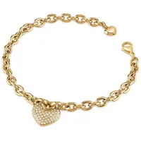 GUESS JUBB05214JWYGS Damen-Armband Multi Heart Pavée Goldfarben 19,5 cm