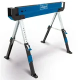 Scheppach Sägebock MWB600 Sägehilfe klappbar Holzschneidebock | 589kg Traglast | Arbeitshöhe 618 - 820mm | 1088x100x145mm eingeklappt | für Metallplatten, Holzpaneele, Spanplatte & Rigipsplatten