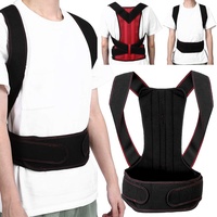 Haltungskorrekturgürtel, Linderung von Rückenschmerzen Haltungskorrektur, offene Schulter mit Hakenschlaufe für Frau Mann(red, XL)