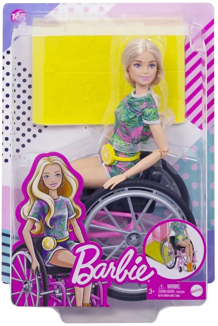 Mattel GRB93 - Barbie - Fashionistas Barbie Puppe im Rollstuhl