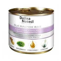 DOLINA NOTECI Premium kleine Rennen mit Kaninchen, Bohnen und braunem Reis 185g