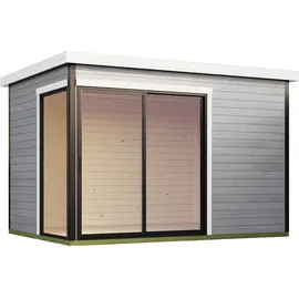 Nordic Holz Gartenhaus Austin 2 3,60 x 2,40 m Grau