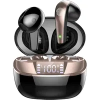 Bluetooth Kopfhörer, Kopfhörer Kabellos Bluetooth 5.3 In Ear Kopfhörer mit 4 HD Mic, Mini Kabellose Kopfhörer ENC Lärmreduzierung Earbuds, 40H Tiefer Bass, LED-Anzeige, IP7 Wasserdicht Ohrhörer (2024)