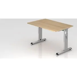 Hammerbacher Schreibtisch VOS12/E eiche nachbildung/silber