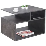 Ricoo Couchtisch Betongrau Holz 69 x 50 x 50 cm