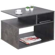 Ricoo Couchtisch Betongrau Holz 69 x 50 x 50 cm