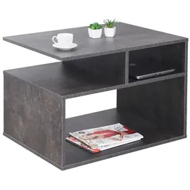 Ricoo Couchtisch Betongrau Holz 69 x 50 x 50 cm