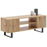 Kobi Focus Loft TV-Lowboard 135 x 40 x 49 cm Schwarz/Eiche