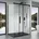 Schwarz 80x130x195cm Klarglas Nano-Beschichtung Rav12K