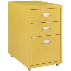[en.casa] Kökar Schubladenschrank 48 x 28 x 41 cm Gelb