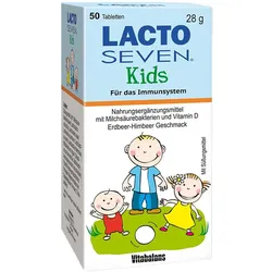 LACTO SEVEN Kids Erdbeer-Himbeer Geschmack 50 St Tabletten