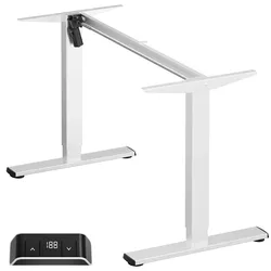 Steh-Sitz Tische Bürotische Tischgestelle Höhenverstellbare Tische max 70kg, Weiß WDF221E