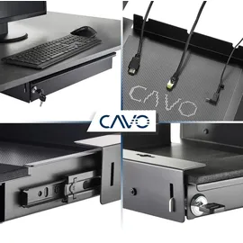 SOTech CAVO Laptop Schublade 480 x 446 x 80 mm schwarz abschließbar