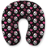 DIE GESCHENKEWELT 45155 Nackenhörnchen mit Skull-Motiv, schwarz