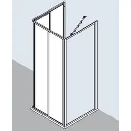 Kermi Nova 2000 Eckeinstieg mit Gleittüren rechts 80 x 175 cm N2ED20801711K