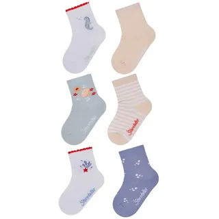 Sterntaler Socken 6er-Pack Seepferdchen in weiß – Gr.: 22