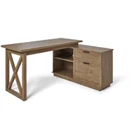 Jahnke Eckschreibtisch Chalet D 155 E Eiche / Braun