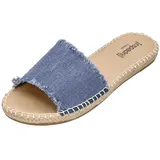 Espadrij l’originale Espadrij L'ORIGINALE Pantoletten PLAGE LINEN dusty blue, Größe:39 EU - 39 EU