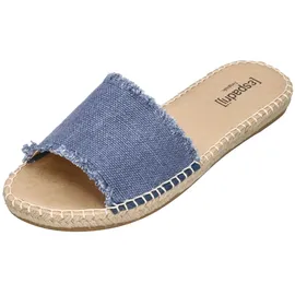 Espadrij l’originale Espadrij L'ORIGINALE Pantoletten PLAGE LINEN dusty blue, Größe:39 EU - 39 EU