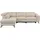 vente-unique Eckcouch Leder 5-Sitzer Beige