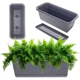 Kadax Blumenkasten 40 x 11,5 x 14,5 cm Anthrazit