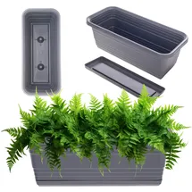 Kadax Blumenkasten 40 x 11,5 x 14,5 cm Anthrazit