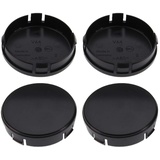 4 Nabenkappen Ø 64,0 mm - 62,5 mm / gewölbt schwarz
