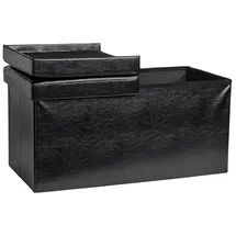 Echtwerk Sitztruhe Flex EW-FB-0444 schwarz Stoff 76,0 cm