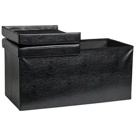 Echtwerk Sitztruhe Flex EW-FB-0444 schwarz Stoff 76,0 cm