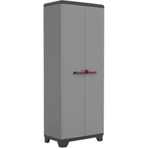 KETER Kunststoffschrank Stilo 68 x 173 x 39 cm Grau/Rot/Schwarz