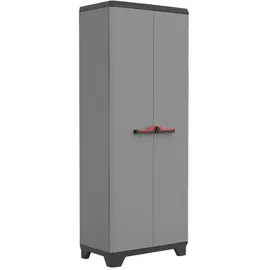 KETER Kunststoffschrank Stilo 68 x 173 x 39 cm Grau/Rot/Schwarz
