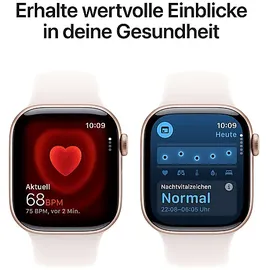 Apple Watch Series 11 GPS 42mm Rose Gold Aluminium Sport Band light blush S/M