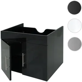 MCW Waschbeckenunterschrank, Schwarz, Holzwerkstoff, 59x48x46 cm, Badezimmer, Badezimmerschränke, Waschbeckenunterschränke