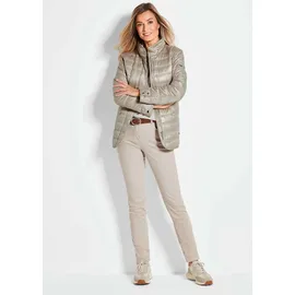 GOLDNER Leichte Steppjacke mit Kapuze, 71cm in beige, | Gr.: 42,